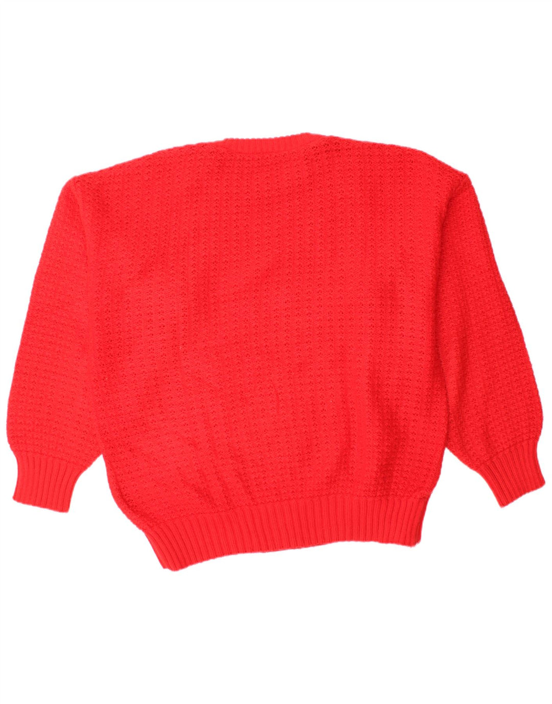 VINTAGE Mens Crew Neck Jumper Sweater IT 50 Medium Red