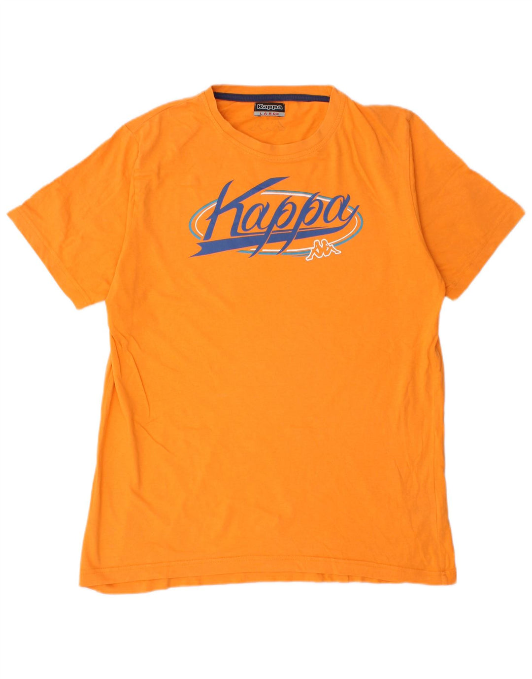 T-shirt grafica da uomo Kappa Top Large in cotone arancione