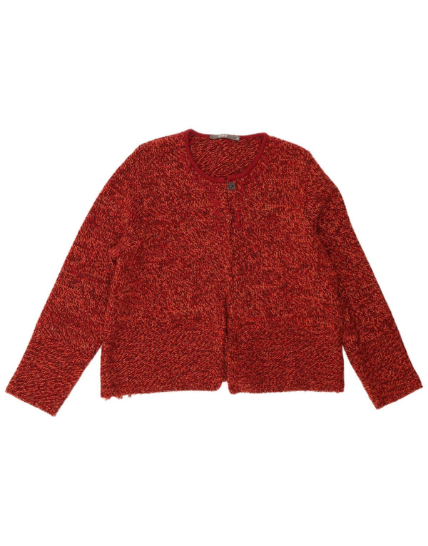 Maglione cardigan da donna Backstage UK 14 Poliacrilico chiazzato arancione medio