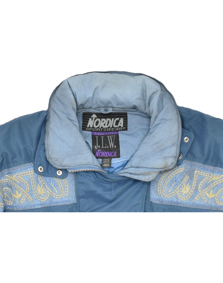 NORDICA Womens Hooded Windbreaker Jacket EU 46 XL Blue Polyamide | Vintage | Thrift | Second-Hand | Used Clothing | Messina Hembry 