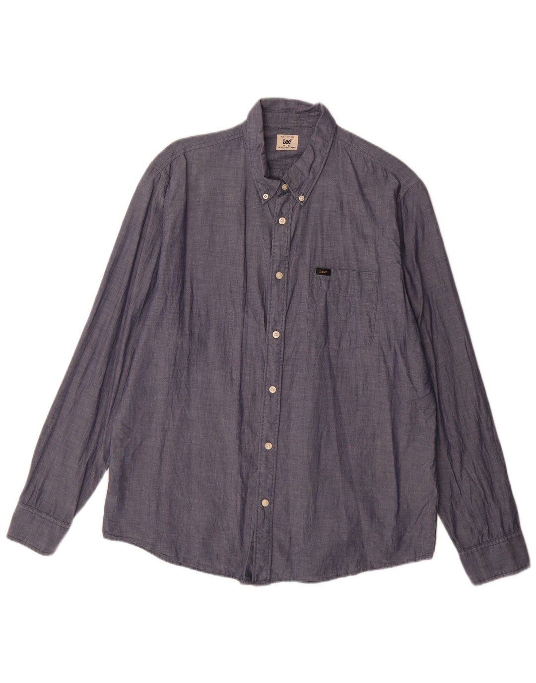 Camicia da uomo Lee XL in cotone blu navy