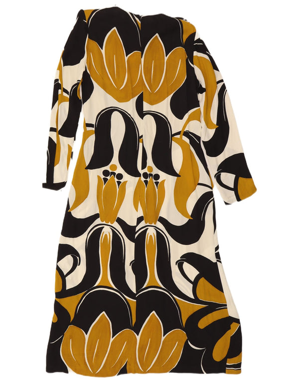 Vestito maxi a maniche lunghe da donna Zara UK 14 floreale multicolore medio