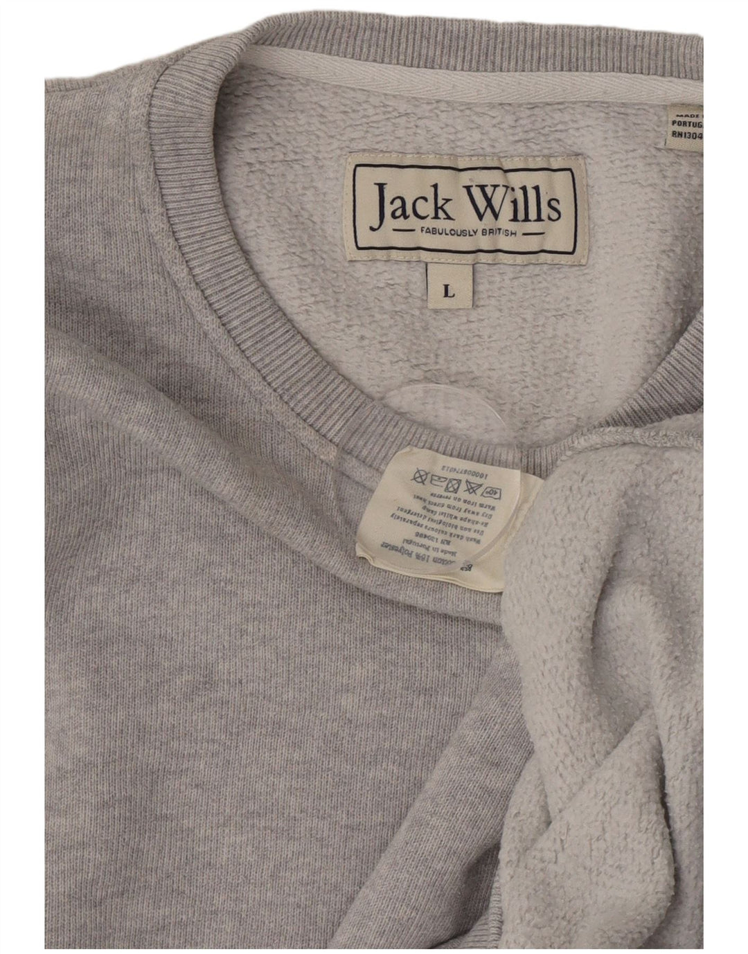 Felpa da uomo Jack Wills Maglione grande cotone grigio