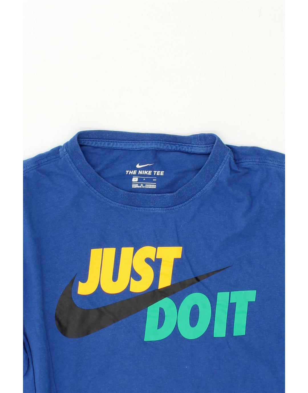 NIKE Mens Graphic T-Shirt Top Small Blue Cotton Vintage Nike and Second-Hand Nike from Messina Hembry 