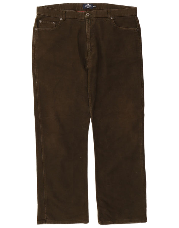 Marks & Spencer Mens Blue Harbour Straight Casual Trousers W40 L31 Khaki