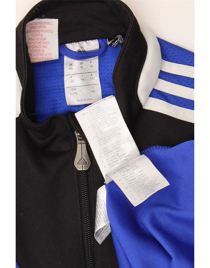 Top della tuta Adidas da ragazzo Climacool Pullover 13-14 anni XL Blu