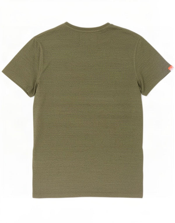 T-shirt da uomo Superdry Top Large in cotone chiazzato kaki