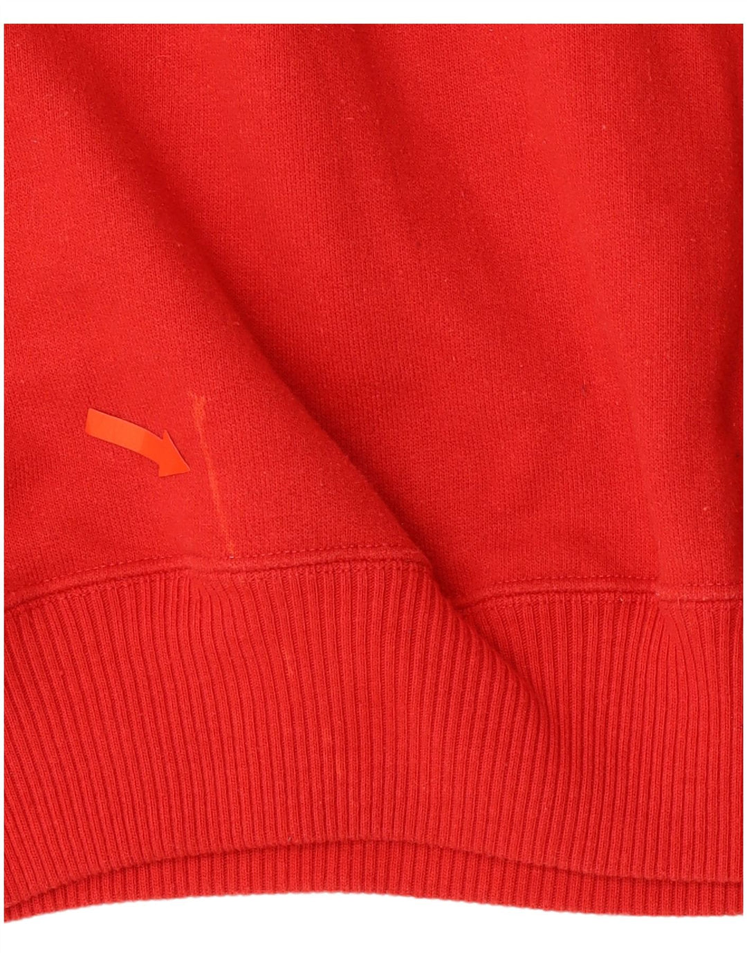 JOY Felpa da donna con collo con zip, maglione UK 10 piccolo cotone rosso
