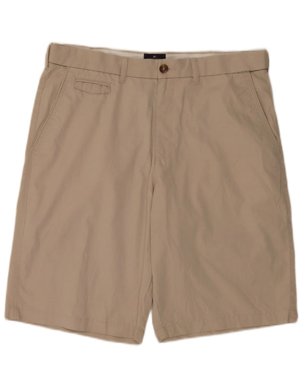 Pantaloncini chino da uomo Marks & Spencer blu Harbour W36 grandi cotone beige