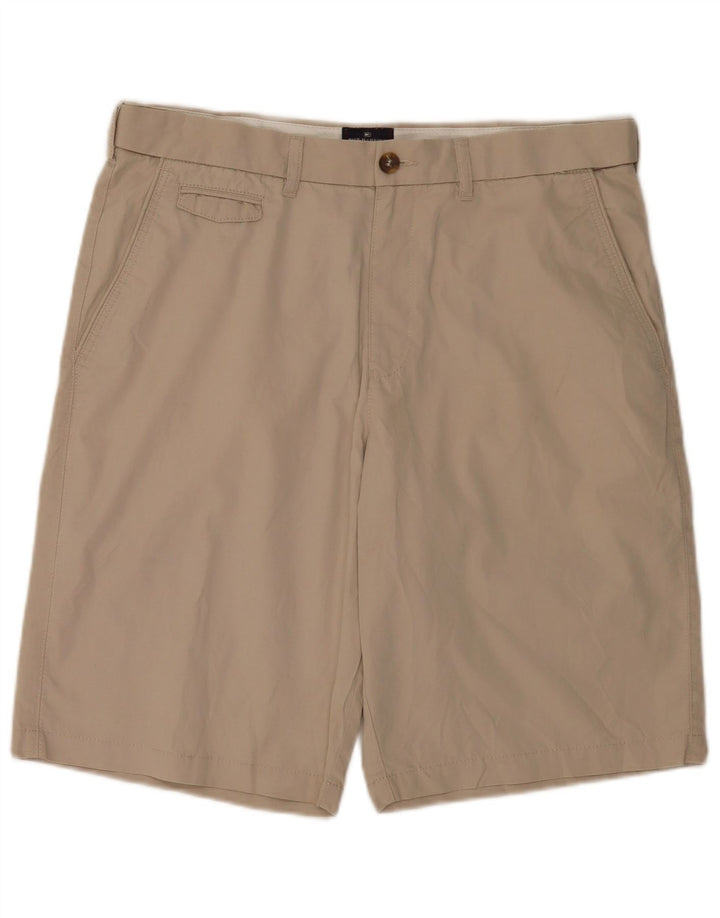 Pantaloncini chino da uomo Marks & Spencer blu Harbour W36 grandi cotone beige