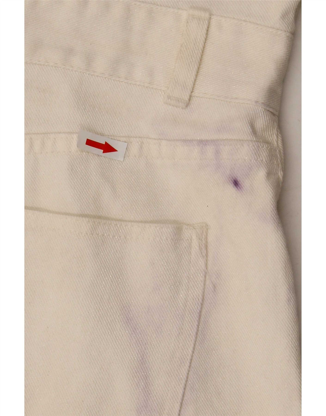 Tutina corta in denim da donna Zara UK 20 2XL cotone bianco