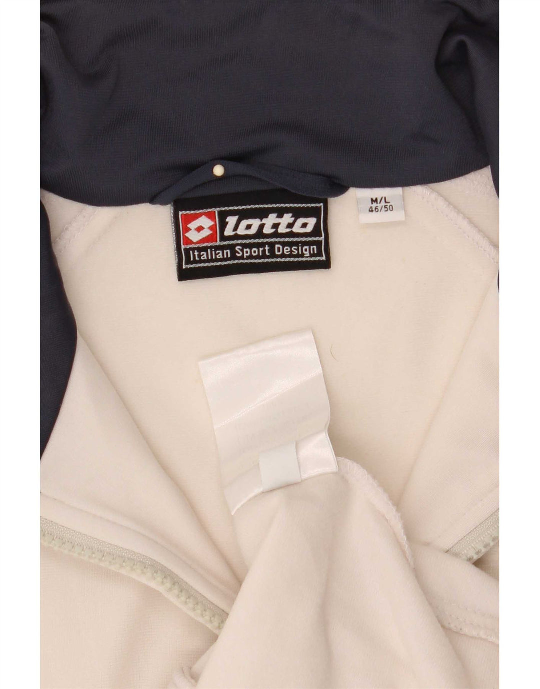 Giacca da tuta da uomo Lotto IT 46/50 Poliestere color block bianco medio