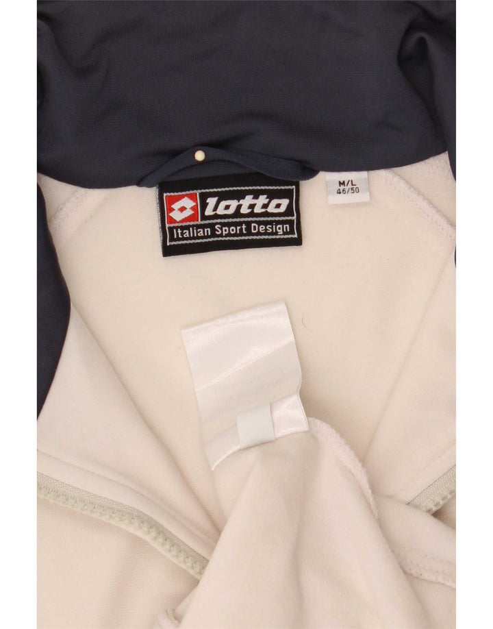 Giacca da tuta da uomo Lotto IT 46/50 Poliestere color block bianco medio