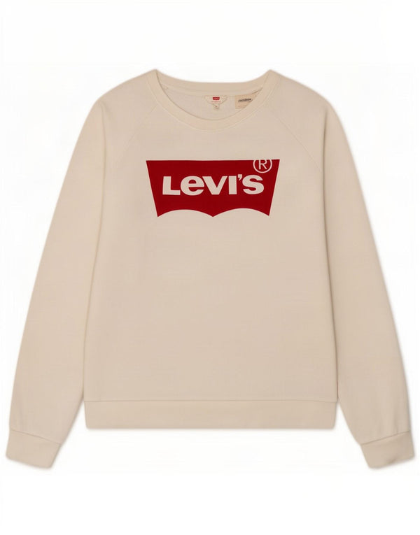 Levi's Felpa grafica da uomo in cotone bianco medio