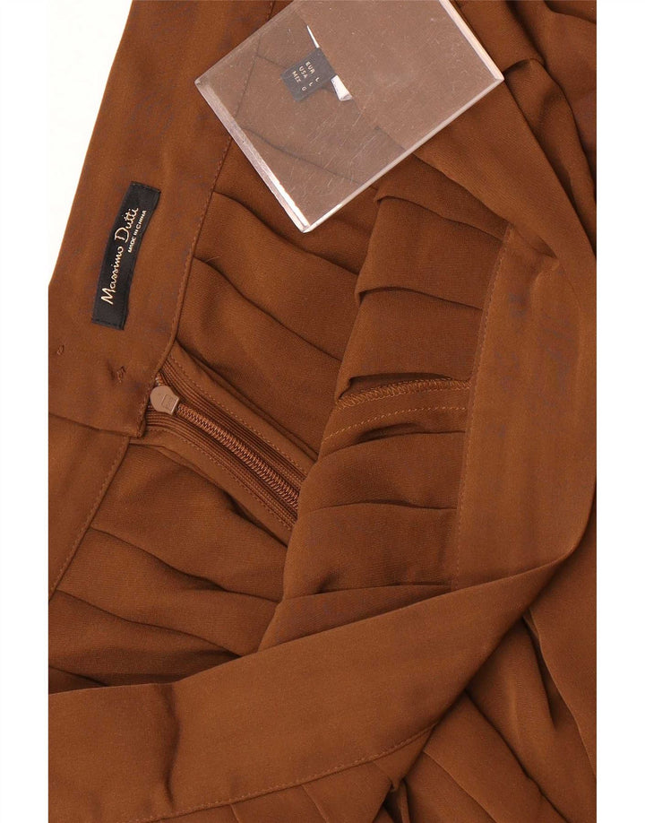 Massimo Dutti Pantaloni Cullotes Capri da donna Grandi W32 L22 Poliestere marrone