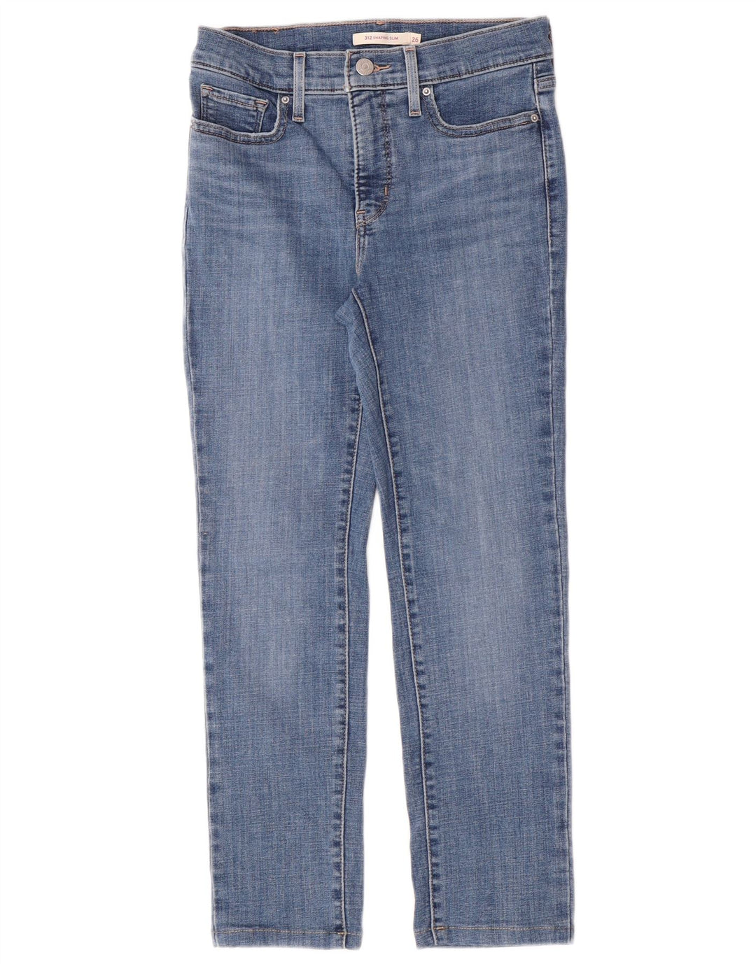 Levi's Donna 312 Shaping Slim Jeans W26 L25 Cotone Blu