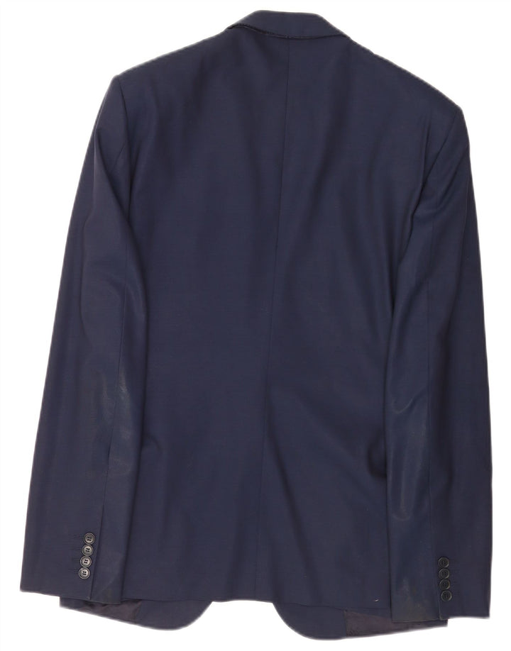 Giacca blazer da uomo a 1 bottone Calvin Klein IT 48 media lana blu navy