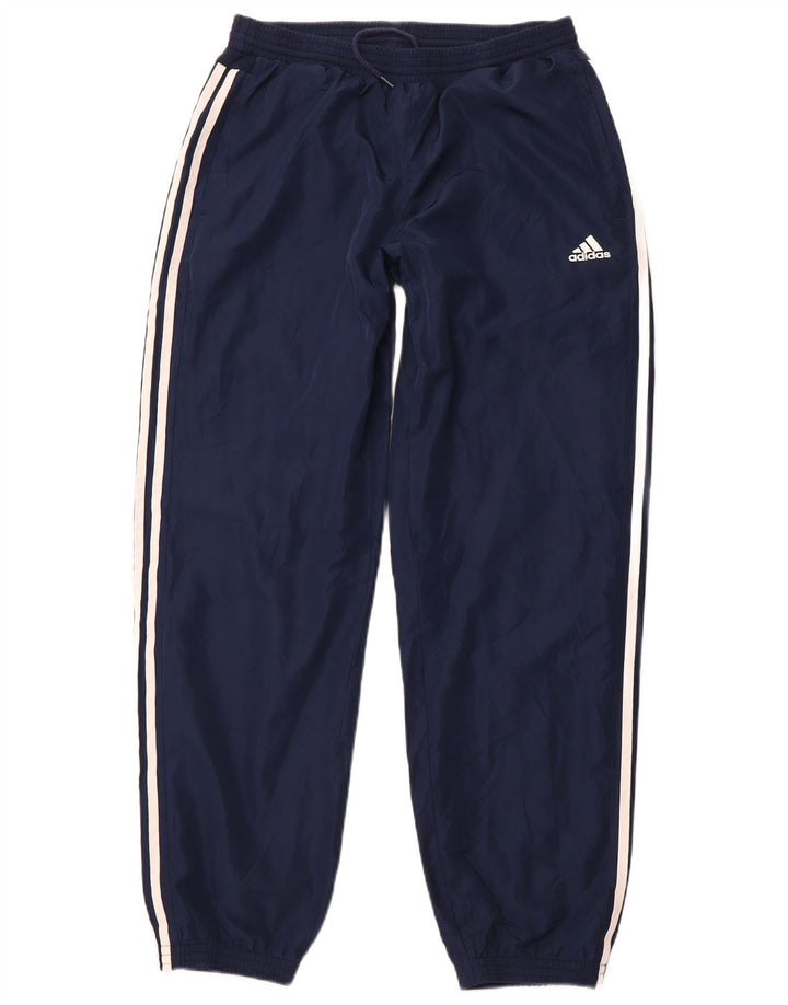 Pantaloni da tuta da donna ADIDAS Joggers medi sportivi in poliestere blu navy