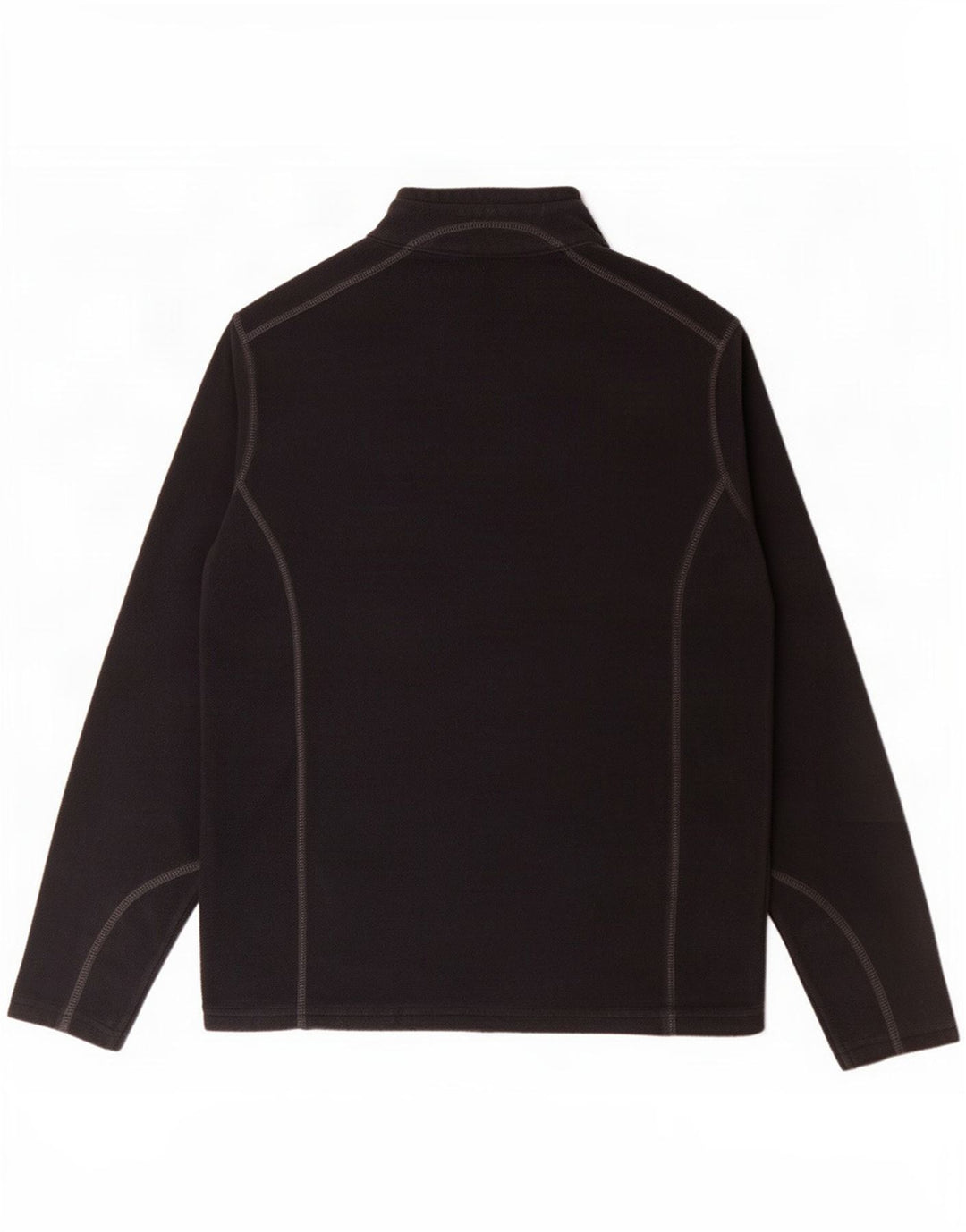 Maglione in pile da uomo Columbia con zip e collo, poliestere nero medio