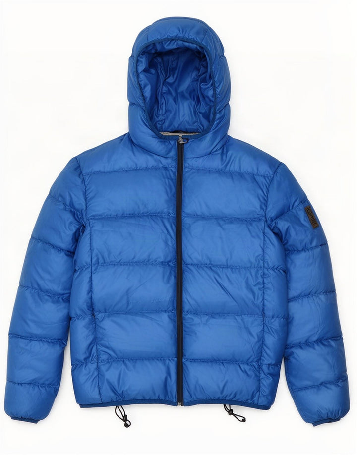 Giacca imbottita con cappuccio da uomo Replay UK 38 poliestere blu medio