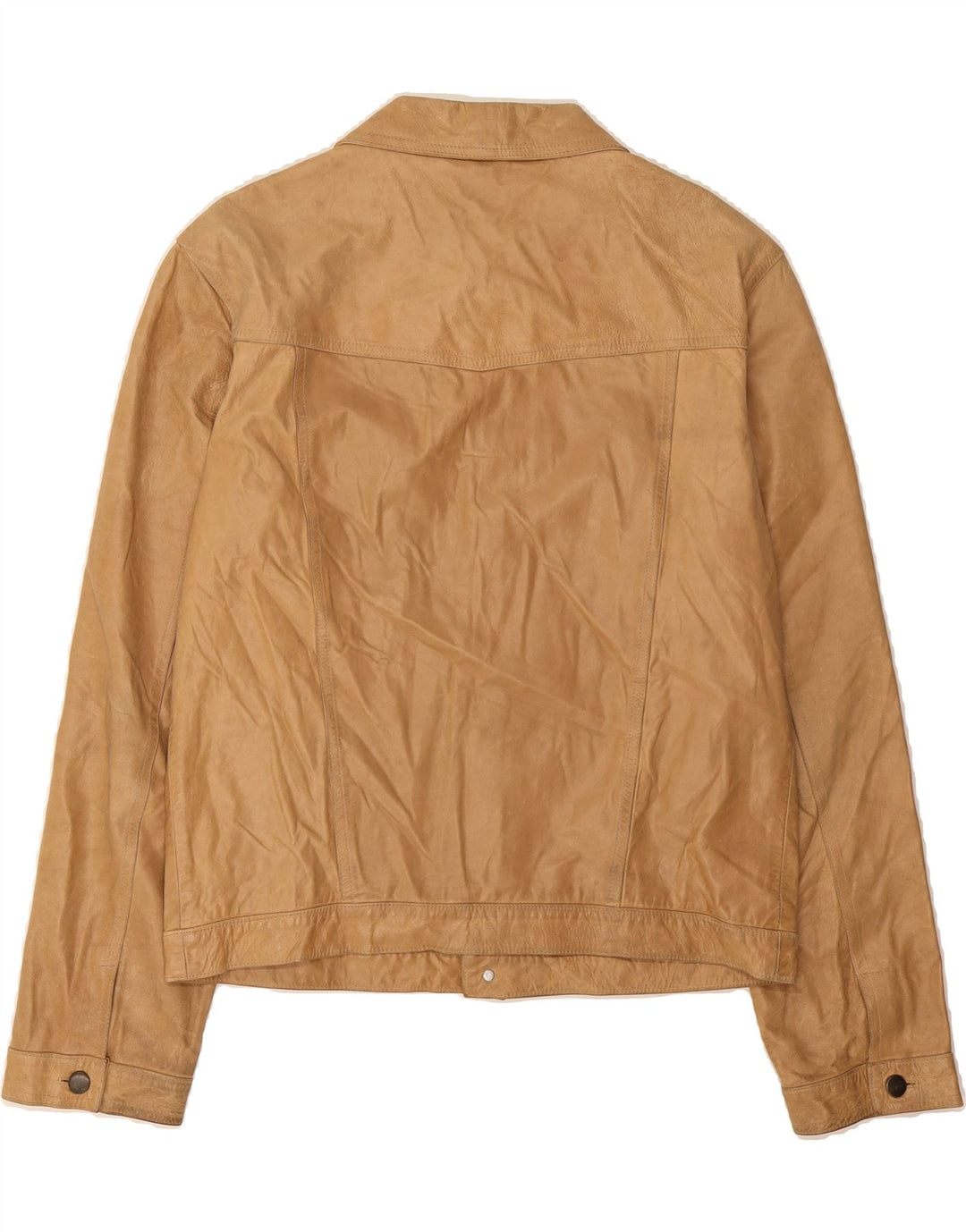 ZEN Mens Leather Jacket IT 52 XL Brown Leather Vintage Zen and Second-Hand Zen from Messina Hembry 