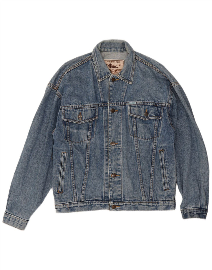Giacca di jeans vintage da uomo UK 38 cotone blu medio