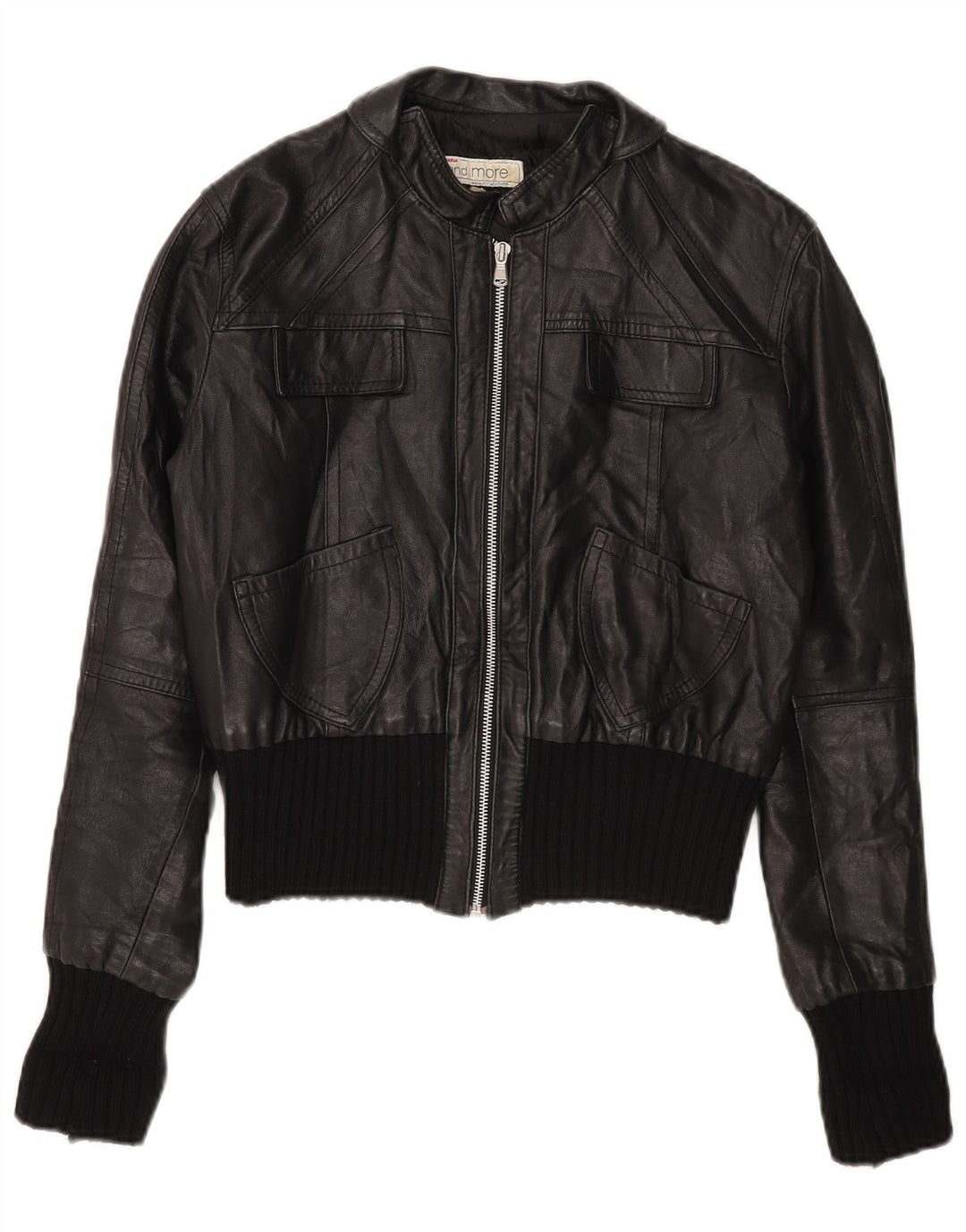 Giacca in pelle corta da donna Bata and More IT 46 Large Nera