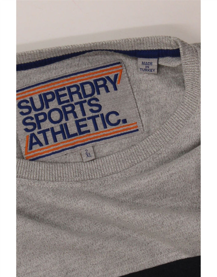 T-shirt grafica da donna SUPERDRY Top 2XL Grigio Colourblock