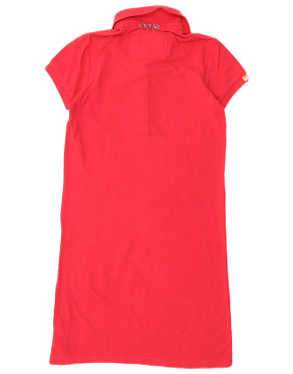 Abito polo da donna Superdry UK 8 Small in cotone rosa
