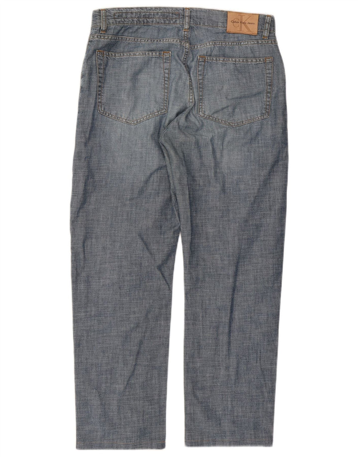 Jeans dritti da donna Calvin Klein W32 L27 cotone blu