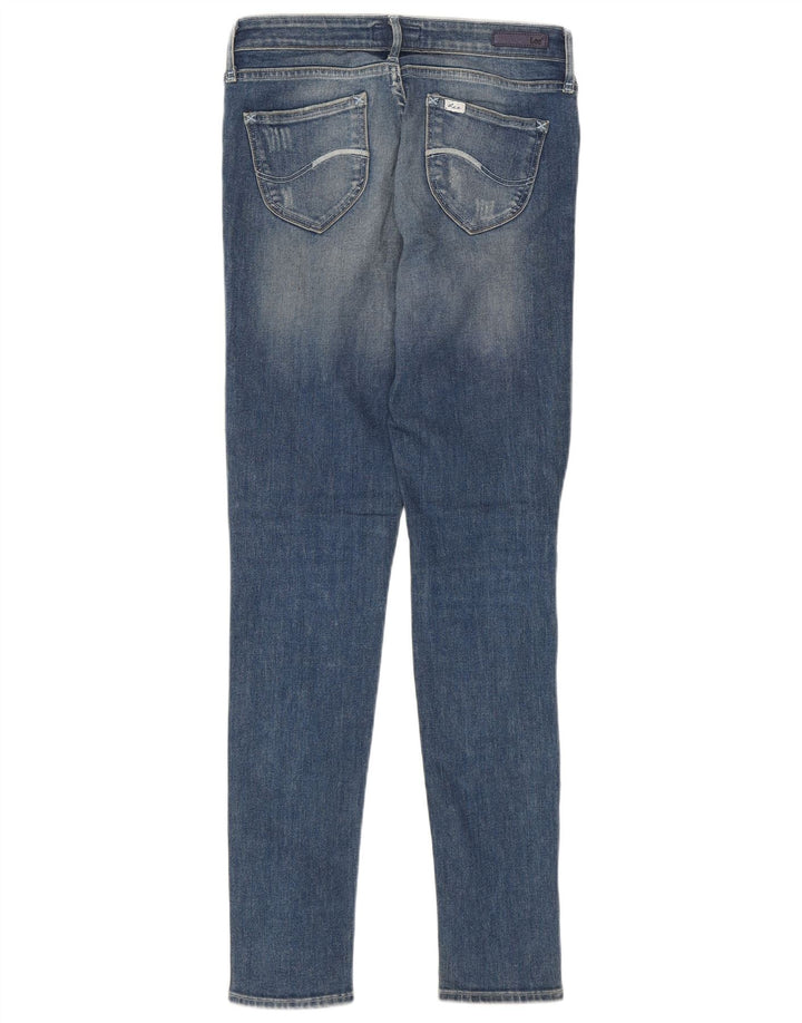 Jeans skinny effetto invecchiato Lee da donna W28 L30 cotone blu