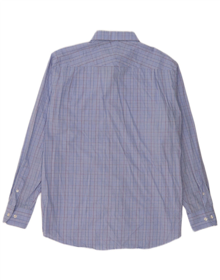 Camicia da uomo Nautica taglia 16 1/2 grande cotone a quadri blu
