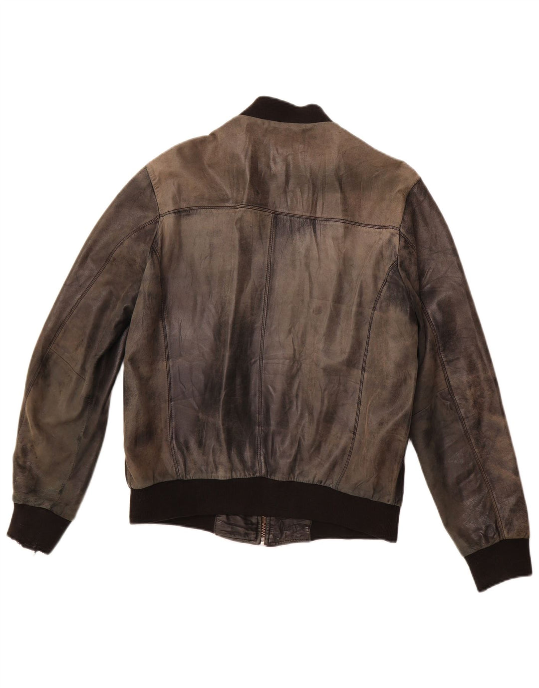 Giacca in pelle da uomo VINTAGE UK 38 media nera