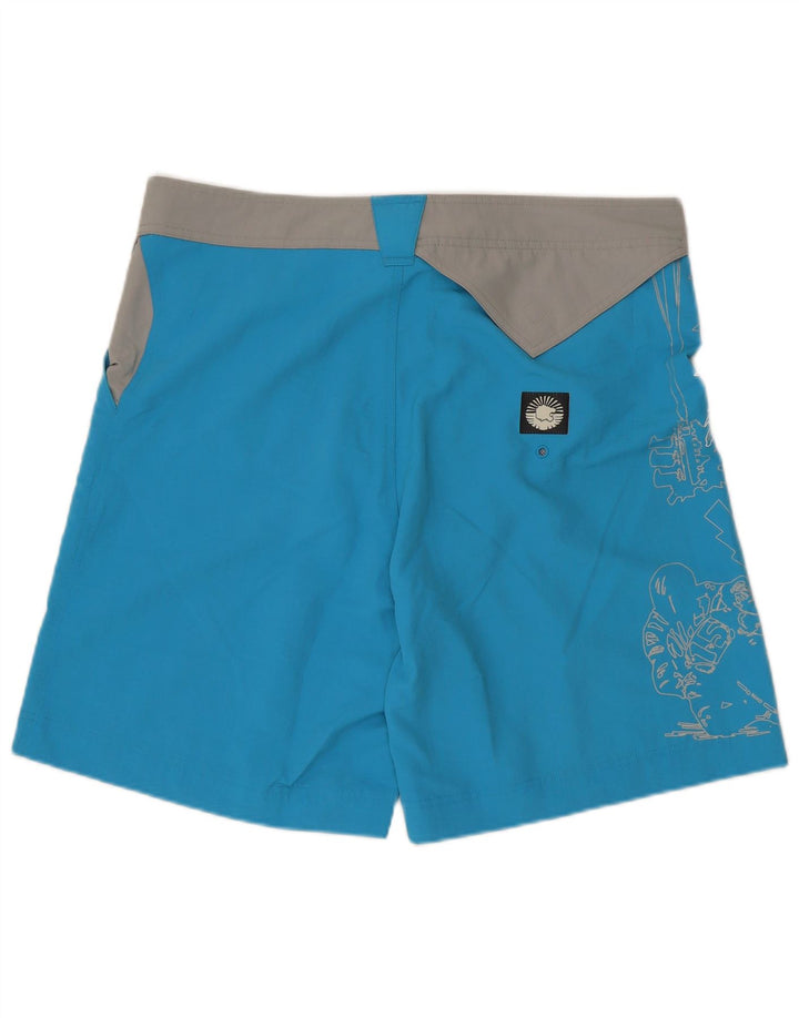 Pantaloncini da bagno grafici da uomo Puma grandi in poliestere blu