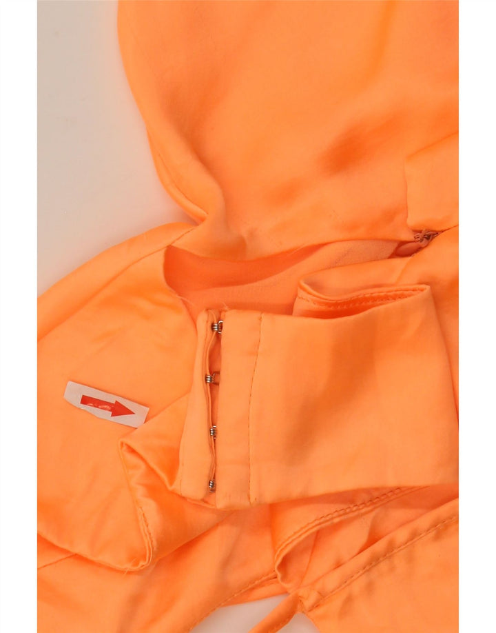 Mini abito sottoveste da donna Zara UK 8 piccolo poliestere arancione