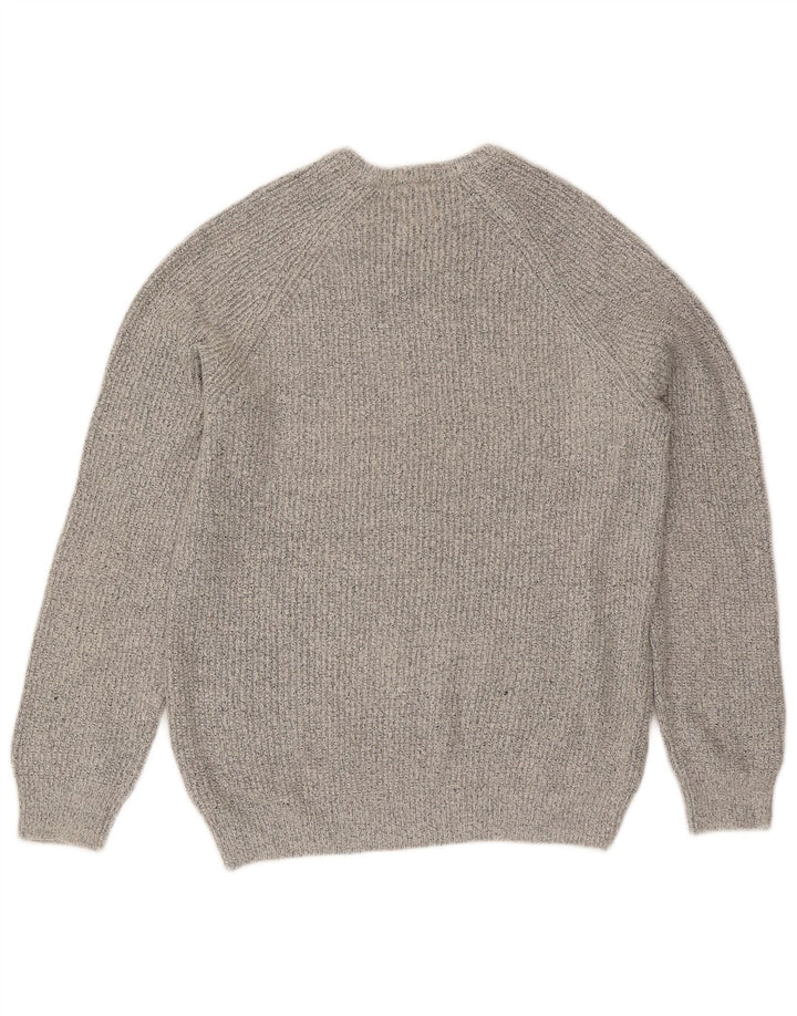 Maglione maglione girocollo da uomo Marks & Spencer grigio medio in poliammide