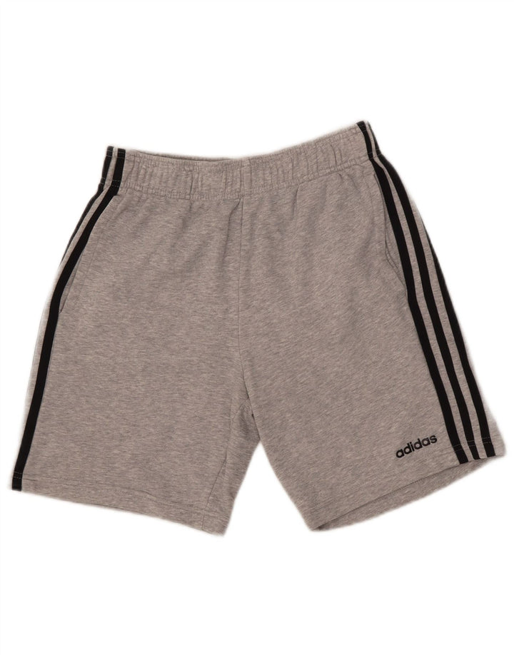 Pantaloncini sportivi Adidas da ragazzo 13-14 anni in cotone grigio