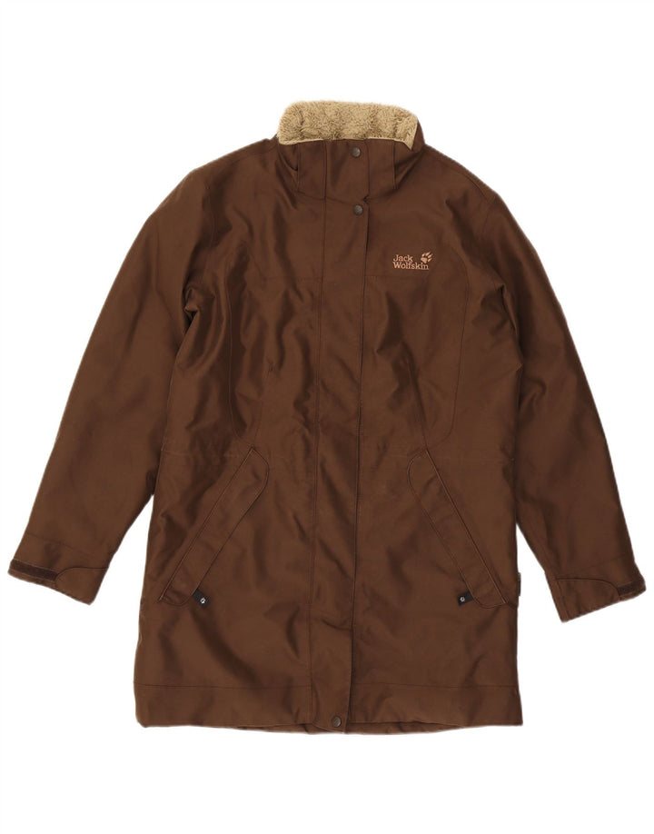 Cappotto giacca a vento Sherpa da donna Jack Wolfskin UK 12/14 Marrone medio