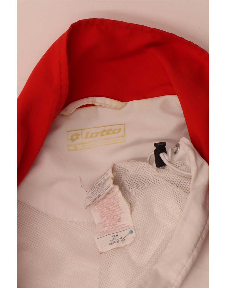 Giacca da tuta da uomo Lotto UK 38/40 Poliestere color block bianco medio