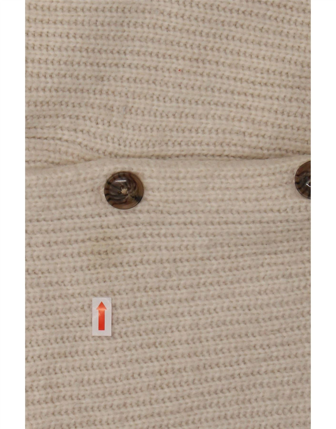 FAT FACE Maglione cardigan oversize corto da donna UK 10 Piccolo nylon bianco