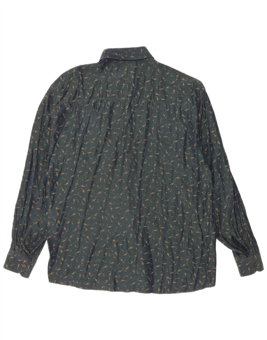 Camicia da uomo YASHI YAMAMURI Acetato floreale verde medio
