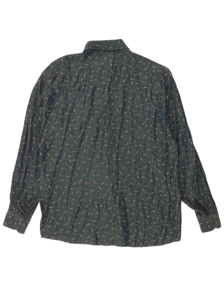 Camicia da uomo YASHI YAMAMURI Acetato floreale verde medio