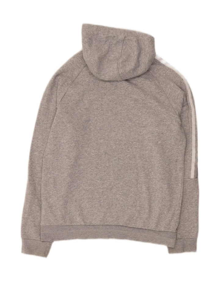 Maglione con cappuccio grafico ADIDAS per ragazzi 13-14 anni in cotone grigio screziato