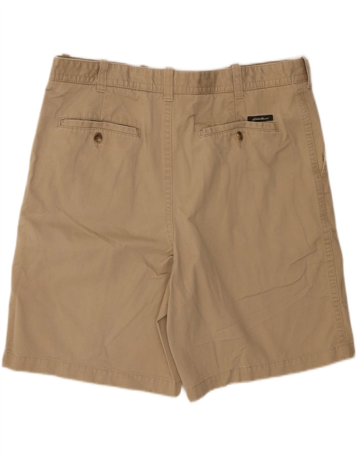 EDDIE BAUER Mens Chino Shorts W38 XL Beige Cotton