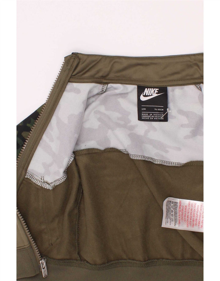 Giacca da tuta da bambino Nike da bambino 9-12 mesi in poliestere mimetico kaki