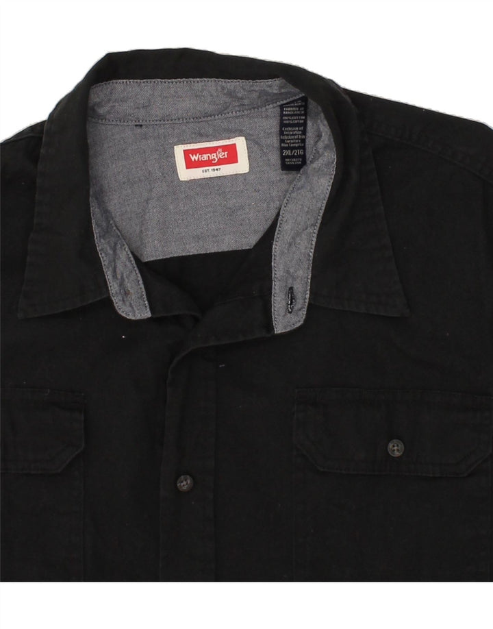 Camicia da uomo WRANGLER 2XL cotone nero