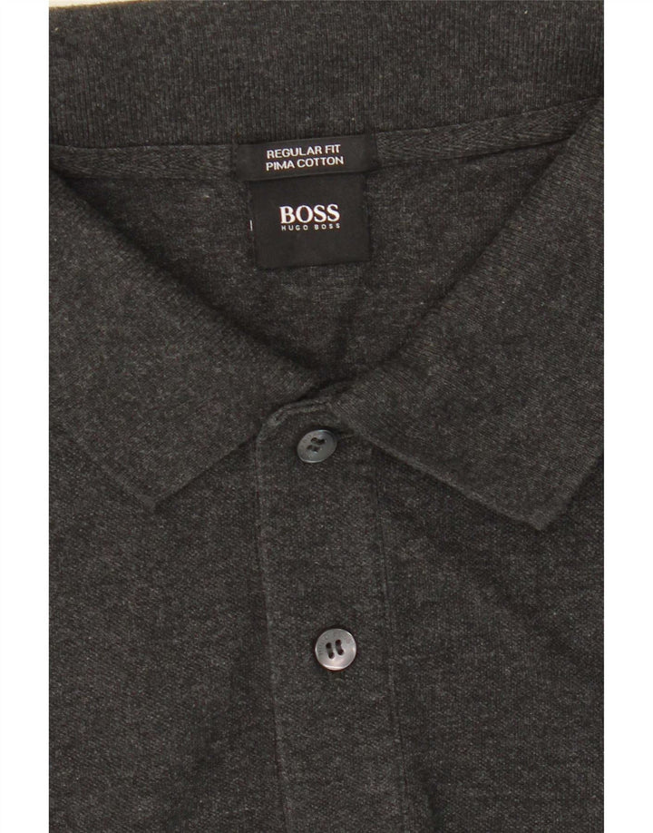 Polo Hugo Boss da uomo vestibilità regolare 3XL cotone grigio