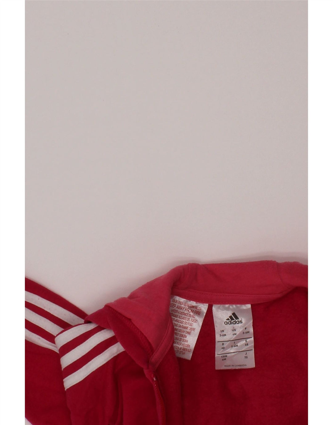 Maglione con cappuccio e zip grafica ADIDAS per neonata 3-6 mesi in cotone rosa