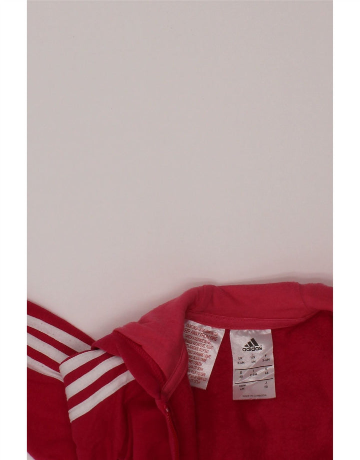 Maglione con cappuccio e zip grafica ADIDAS per neonata 3-6 mesi in cotone rosa