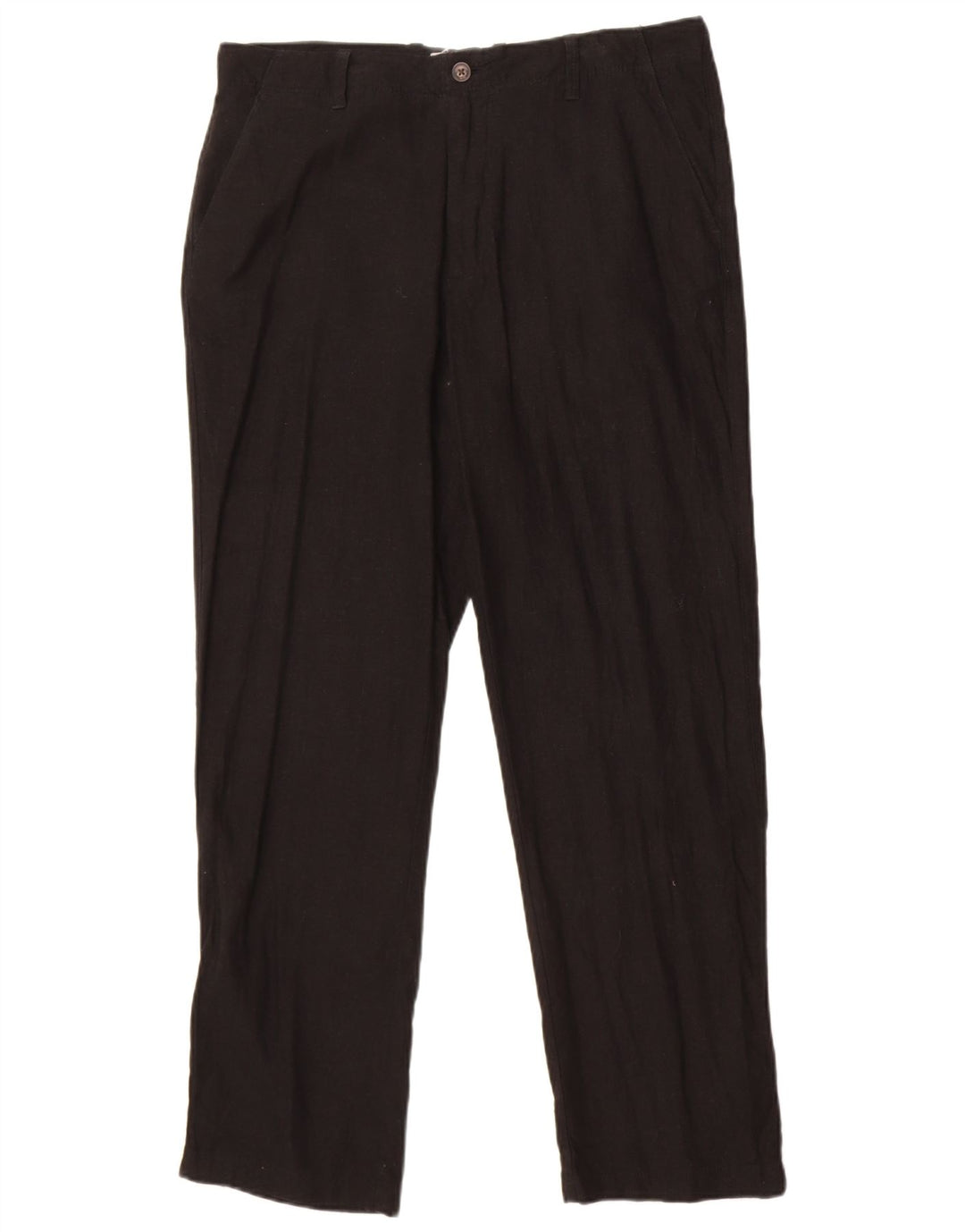 Pantaloni chino vestibilità regolare da uomo Marks & Spencer W34 L31 lino nero